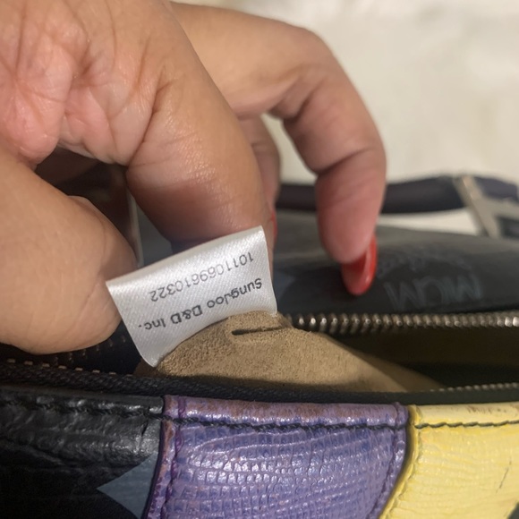 Authentic MCM purple and black satchel - Picture 12 of 14